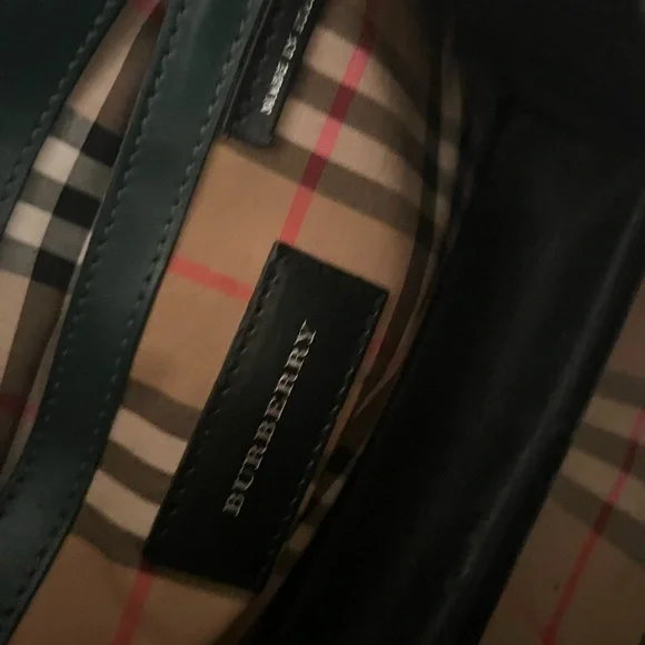 Burberry Dark Green/Black Macken Leather Handbag - Picture 6 of 8